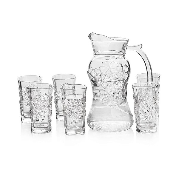 CONJUNTO JARRA DE VIDRO 1,8L E 6 COPOS 250ML INGÁ