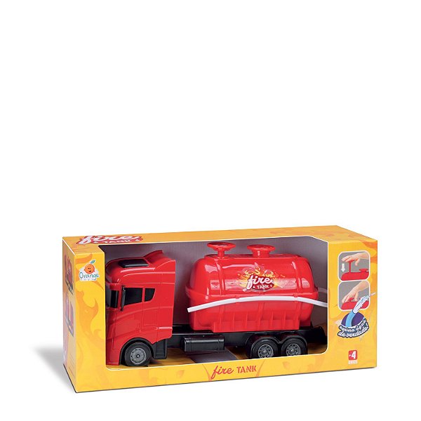 CAMINHÃO FIRE TANK ORANGE TOYS