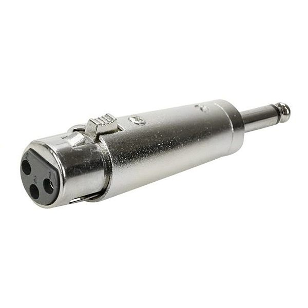 ADAPTADOR P10 NIQUEL - P10 MONO PARA CANNON FEMEA