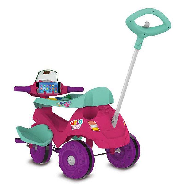 TRICICLO VELOBABY G2 PASSEIO & PEDAL ROSA