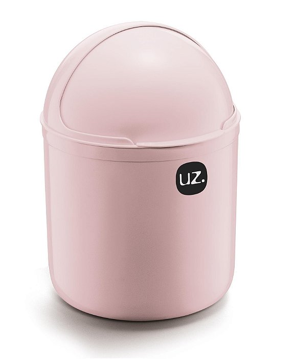 LIXEIRA 4L ROSA UZ.