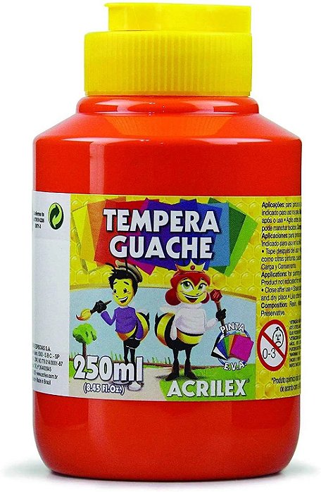 TINTA GUACHE 250 ML VERMELHO FOGO UNIDADE
