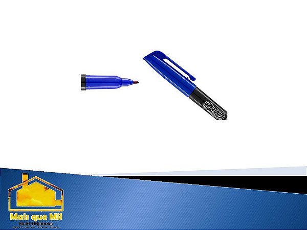 MARCADOR MULTIUSO PERMANENTE AZUL UNIDADE BRW