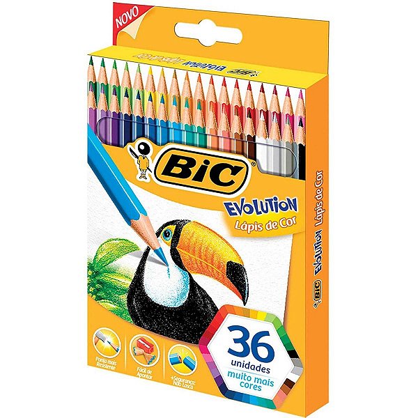 LAPIS DE COR SEXTAVADO EVOLUTION 36 CORES