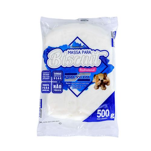 MASSA DE PORCELANA FRIA BISCUIT 900G NATURAL UNIDA