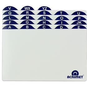 INDICE PARA FICHARIO A-Z  7X10 CARTAO UNIDADE 635-