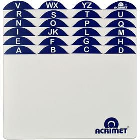 INDICE PARA FICHARIO A-Z 4X6 CARTAO UNIDADE 632 -