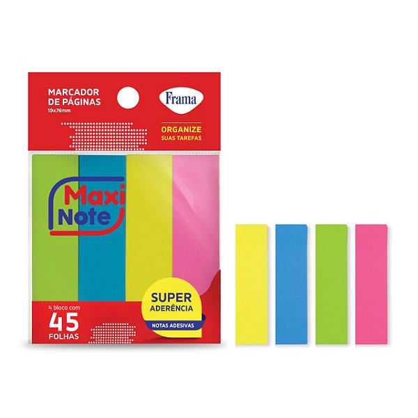 MARCADOR DE PAGINAS 19MMX76MM NEON AMAZVDRS