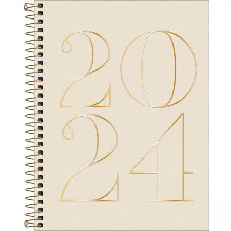 AGENDA EXECUTIVA ESPIRAL DIÁRIA 17,7 X 24 CM VANIL