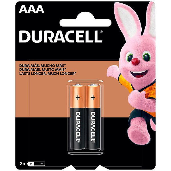 PILHA DURACELL ALCALINA AAA COM 2