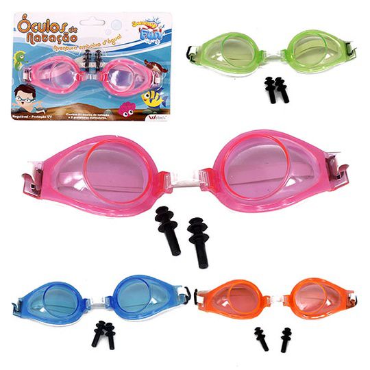 OCULOS DE NATACAO E PROTETOR DE OUVIDO COLORS