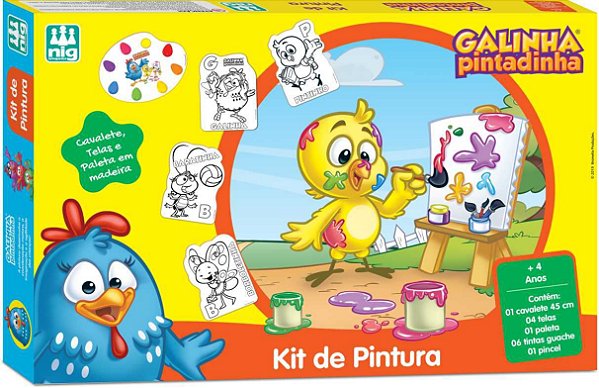 KIT DE PINTURA GALINHA PINTADINHA NIG