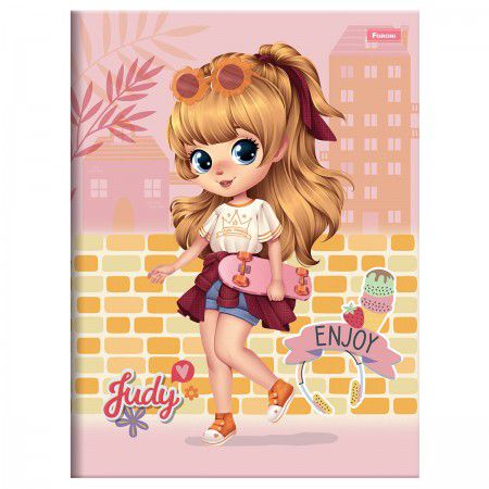 CADERNO BROCHURA CAPA DURA 80 FLS JUDY
