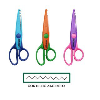 TESOURA ARTESANAL ZIGZAG SORTIDOS UN. JOCAR