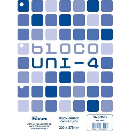 BLOCO PARA FICHÁRIO UNI-4 96F FORONI FSC