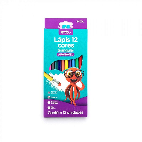 LAPIS 12 CORES TRIANGULAR APAGAVEL ONDA
