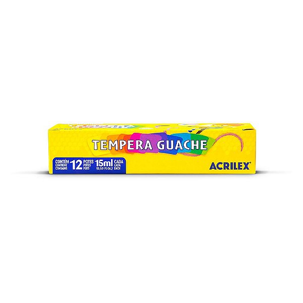 TINTA GUACHE 15ML 12 CORES ACRILEX