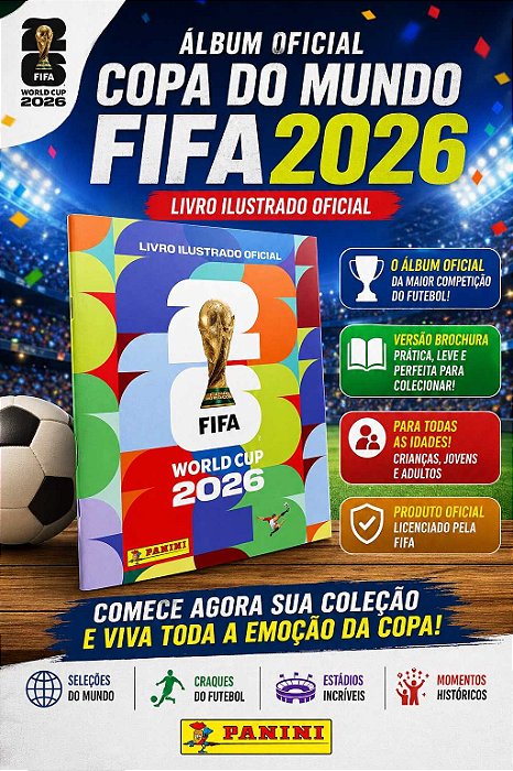 Álbum Copa do Mundo FIFA 2026 Panini Brochura Oficial