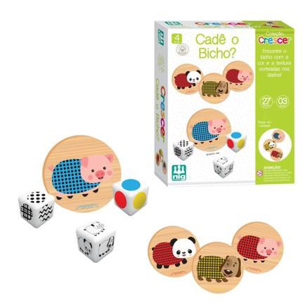 JOGO PEDAGÓGICO CRESCER - CADÊ O BICHO NIG