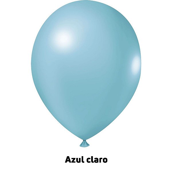 BALÃO 7" PREMIUM PRO AZUL CLARO 50 UN JOY