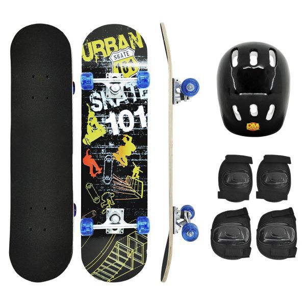 SKATE COM ACESSORIOS URBAN RADICA DMTOYS