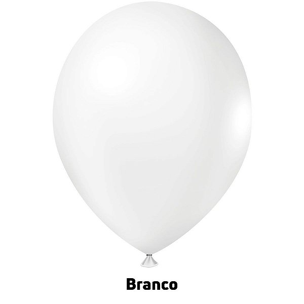 BALÃO 9" BRANCO METALIZADO 25 UN JOY