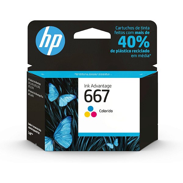 Cartucho Original HP 667 3YM78AB Colorido para Imp
