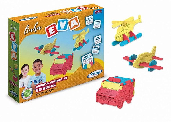 QUEBRA CABECAS 3D VEICULOS EVA XALINGO