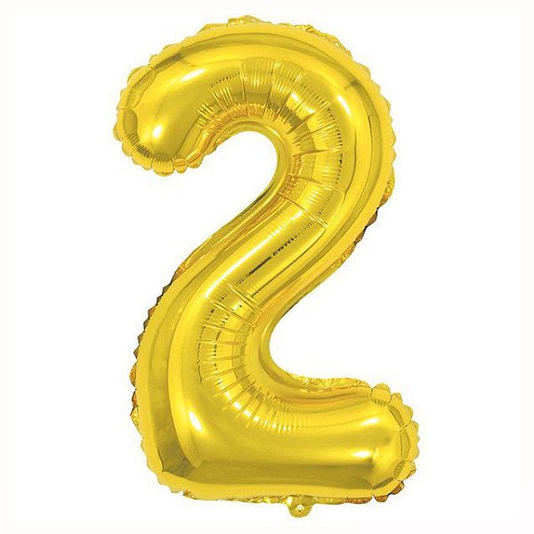 BALÃO METALIZADO 40cm (18") DOURADO "2"
