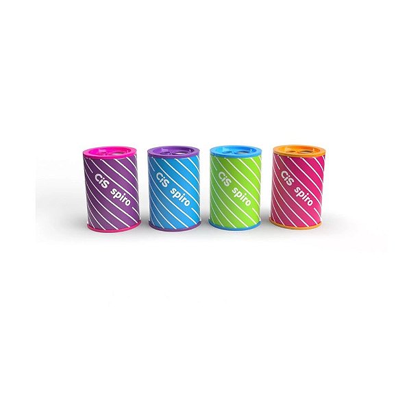 APONTADOR CIS SPIRO LATA 2 FUROS AZUL/ROXO