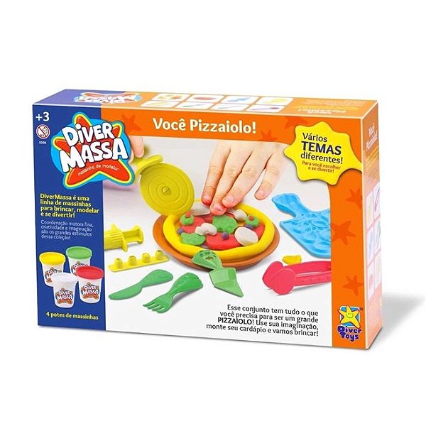 KIT MASSINHA DIVER MASSA VOCE PIZZAIOLO DIVERTOYS