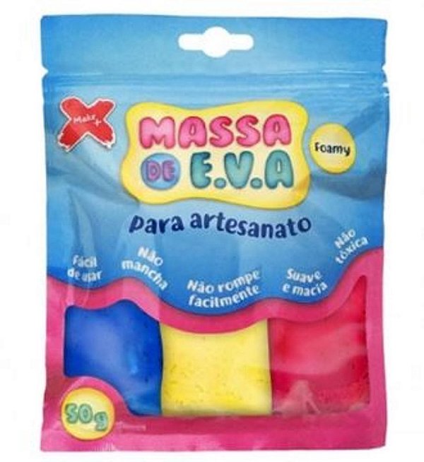 MASSA DE EVA 5 CORES 50G MAKE +