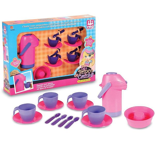 KIT EU BRINCO DE CASINHA CAFÉ COM BOLINHO NIG
