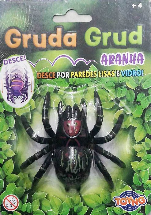 ARANHA DE BORRACHA DESLIZA NO VIDRO TOYNG