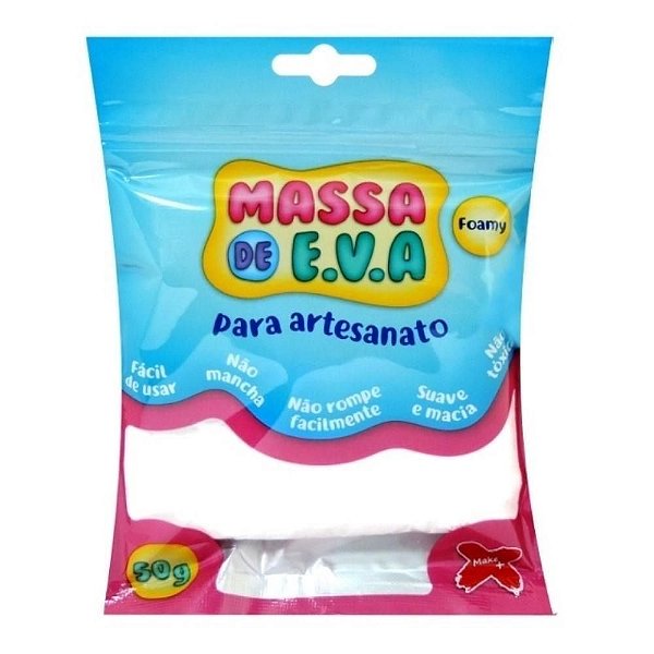 MASSA DE EVA 50G MAKE+ BRANCO