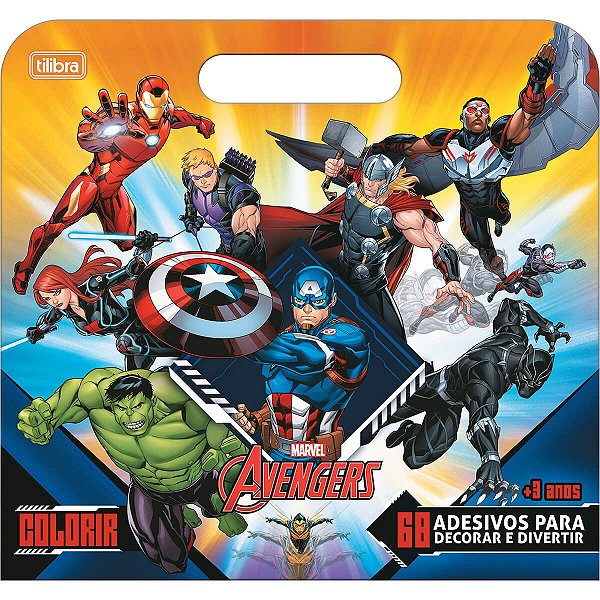 Folhas para Colorir Maleta Avengers 8 Folhas
