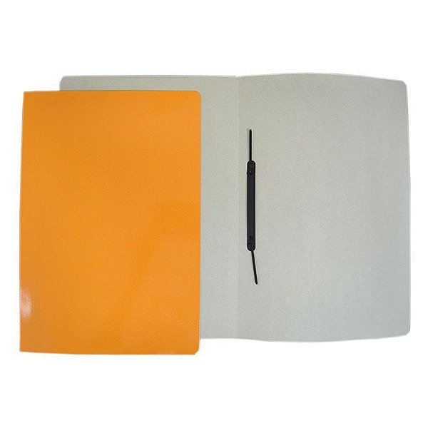 PASTA GRAMPO TRILHO CARTAO LARANJA POLYCART