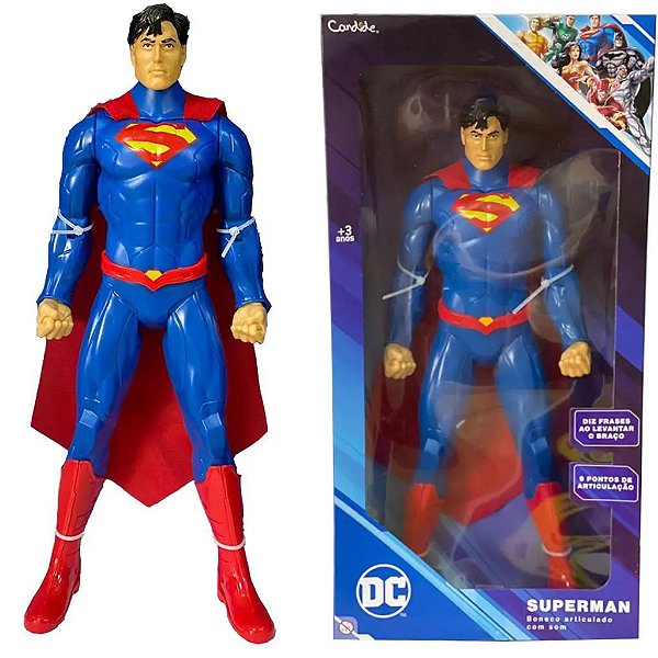 BONECO CANDIDE SUPERMAN COM SOM 35cm CANDIDE