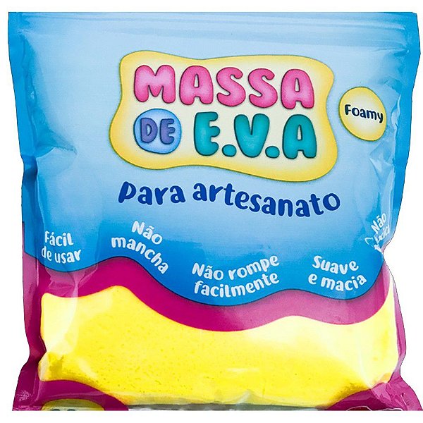 MASSA DE EVA AMARELA 50G UNIDADE MAKE+