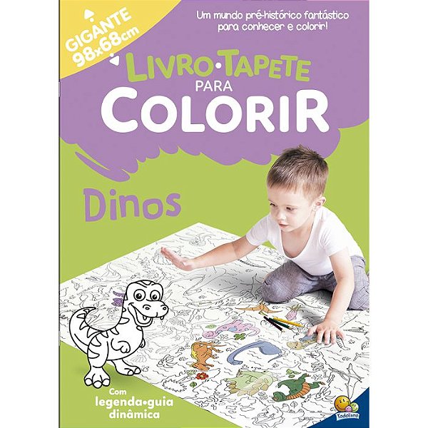 LIVRO TAPETE PARA COLORIR DINOS