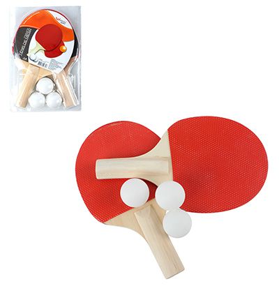 RAQUETE DE PING PONG C/2 PCS + 3 BOLINHAS FUNS WX4