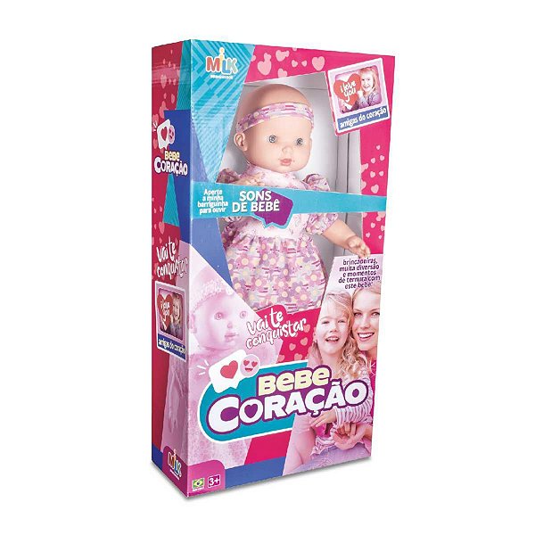 BONECA BEBE CORAÇÃO MILK