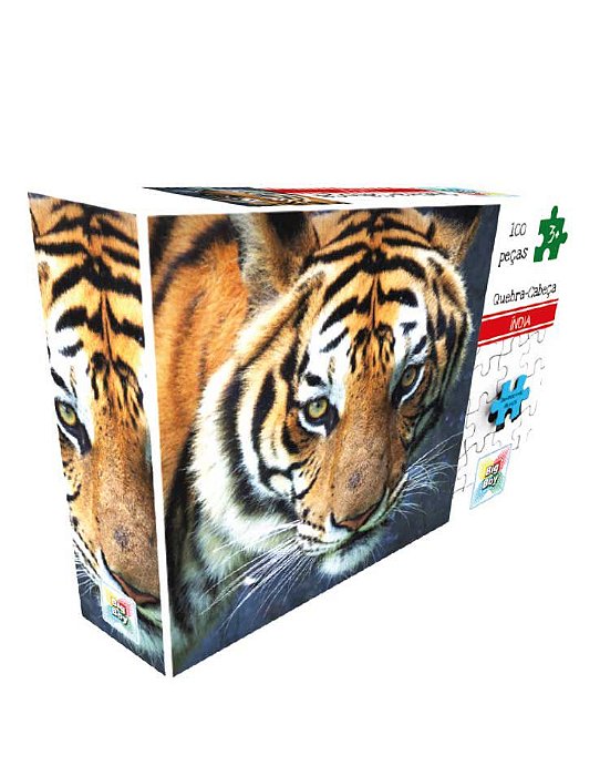 QUEBRA CABEÇA TIGRE 100 PEÇAS BIGBOY