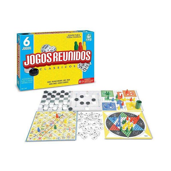 JOGO REUNIDOS 6 EM 1 NIG BRINQUEDOS