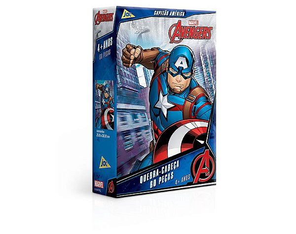 QUEBRA CABEÇA 60 PEÇAS CAPITAO AMERICA TOYSTER