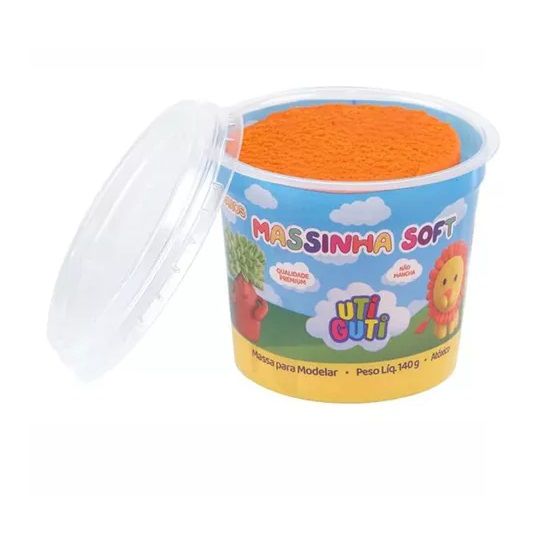 MASSINHA MODELAR SOFT UTIGUTI POTE 140G LARANJA