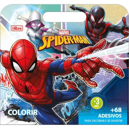 LIVRO DE COLORIR + ATIVIDADES COM ADESIVO SPIDER