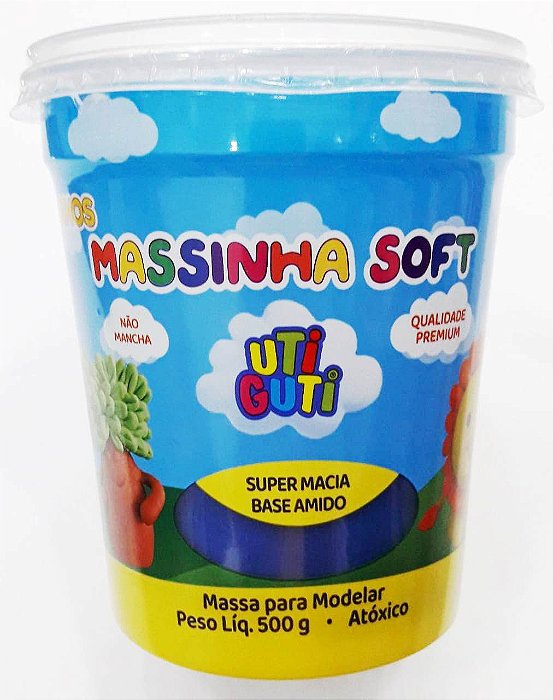 MASSINHA SOFT UTIGUTI POTE 500G AZUL