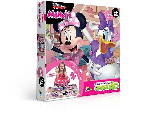 QUEBRA CABEÇA GRANDÃO 48 PEÇAS - MINNIE BOWTIQUE