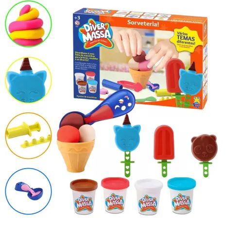 KIT DIVER MASSA SORVETERIA DIVERTOYS